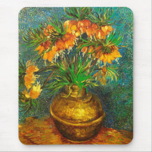 Vrienden van een koperen Vase Van Gogh Fine Art Muismat