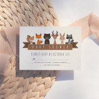 Vrienden van het Baby shower Forest Woodland RSVP