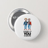 Vrienden van het werk - twee Mannen Ronde Button 5,7 Cm (Voorkant /achterkant)
