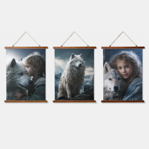 Vrienden van het wild hangend wandkleed