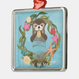 Vrienden van het Zee Otter Holiday Ornament