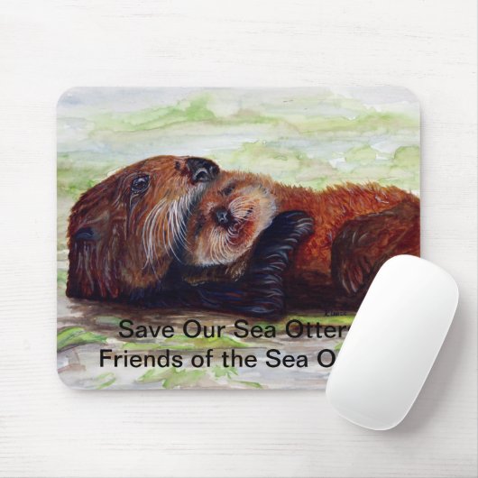 Vrienden van het Zee Otter Mousepad #2 Muismat (Met muis)