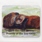 Vrienden van het Zee Otter Mousepad #2 Muismat (Voorkant)