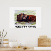 Vrienden van het Zee Otter-Poster Poster (Keuken)