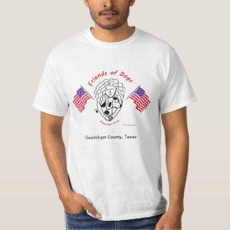 Vrienden van Honden Twee Amerikaanse Vlaggen T-Shi T-shirt
