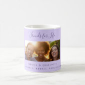 Vrienden van levensfotonamen violet lavender koffiemok (Center)