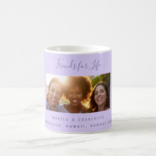 Vrienden van levensfotonamen violet lavender koffiemok (Center)