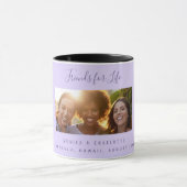 Vrienden van levensfotonamen violet lavender mok (Midden)