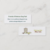 Vrienden van Patterson Dog Park Mini Visitekaartje (Voorkant / Achterkant)