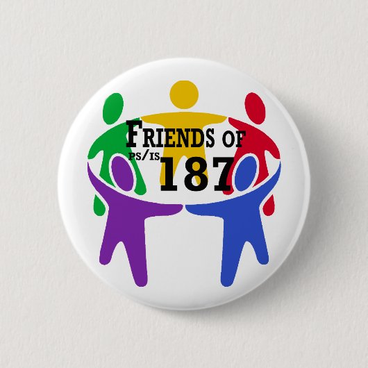 Vrienden van PS/IS 187-Button Ronde Button 5,7 Cm (Voorkant)