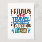 Vrienden van reisboten die samen reizen briefkaart (Voorkant)