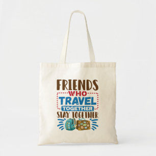 Vrienden van reisboten die samen reizen tote bag