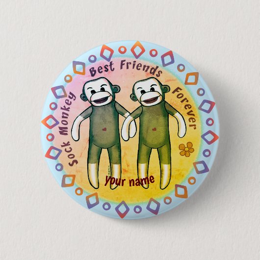 Vrienden van Sock Monkey speldje (Voorkant)