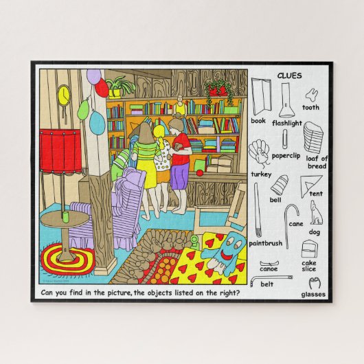 Vrienden Verborgen Objecten Puzzel Legpuzzel (Horizontaal)