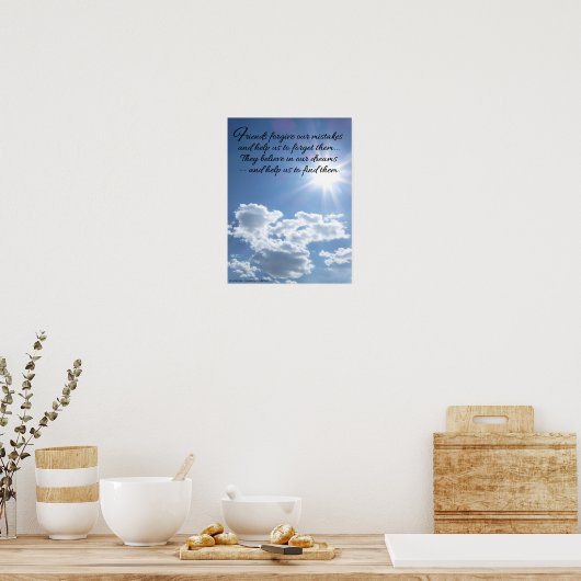 Vrienden vergeven onze fouten...Inspirerend Poster (Keuken)
