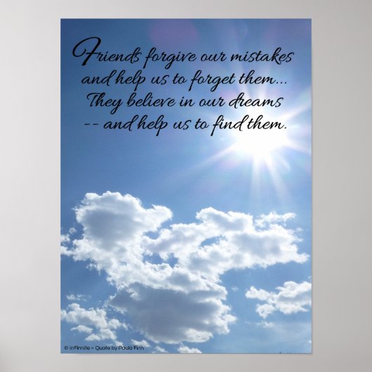 Vrienden vergeven onze fouten...Inspirerend Poster (Voorkant)