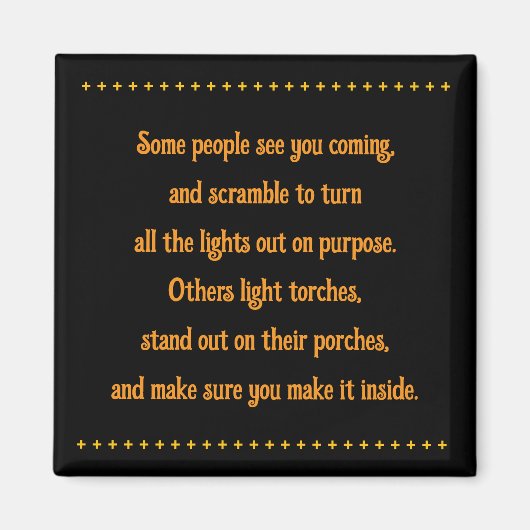 Vrienden verlichten de weg magneet (Voorkant)