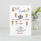 Vrienden verzamelen kaart (Staand voorkant)