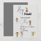 Vrienden verzamelen kaart (Voorkant / Achterkant)