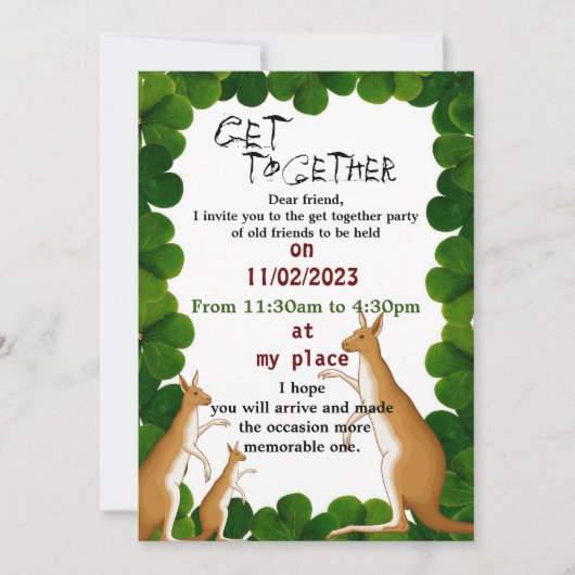 Vrienden verzamelen uitnodiging (Voorkant)