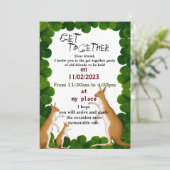 Vrienden verzamelen uitnodiging (Staand voorkant)