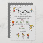 Vrienden verzamelen uitnodiging (Voorkant / Achterkant)