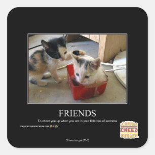 Vrienden Vierkante Sticker