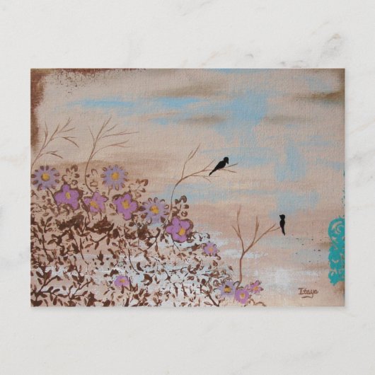 Vrienden - vogels op bijkantoren briefkaart (Voorkant)