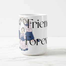 'Vrienden Voor Altijd' Anime-Style Klassieke Mok