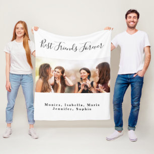 Vrienden voor altijd BFF foto namen wit Fleece Deken