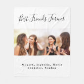 Vrienden voor altijd BFF foto namen wit Fleece Deken (Voorkant)