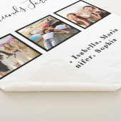 Vrienden voor altijd BFF foto namen wit Sherpa Deken (3/4)