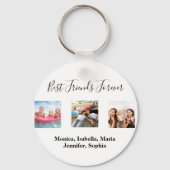 Vrienden voor altijd BFF foto namen wit Sleutelhanger (Voorkant)