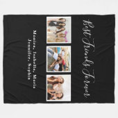 Vrienden voor altijd BFF noemt zwarte foto Fleece Deken (Voorkant (Horizontaal))