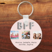 Vrienden voor altijd BFF roos gouden zilver foto Sleutelhanger (Voorkant)
