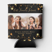 Vrienden voor altijd BFF zwart goud foto Blikjeskoeler (Voorkant)