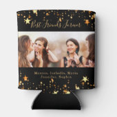 Vrienden voor altijd BFF zwart goud foto Blikjeskoeler (Achterkant)