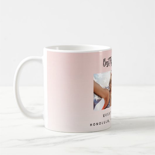 Vrienden voor altijd blush roze foto namen koffiemok (Links)