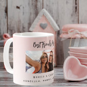 Vrienden voor altijd blush roze foto namen koffiemok