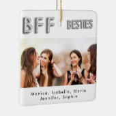 Vrienden voor altijd foto's zilverbessen keramisch ornament (Rechts)