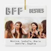 Vrienden voor altijd foto's zilverbessen keramisch ornament (Achterkant)