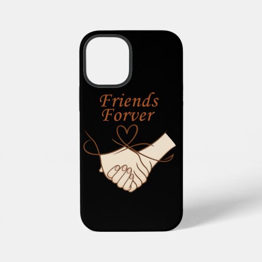 Vrienden Voor Altijd Hartlijn Kunst iPhone 12 Mini Hoesje (Achterkant)