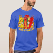 Vrienden Voor altijd Hot Dog Ketchup Mosterd Grapp T-shirt (Voorkant)
