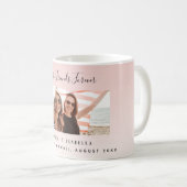 Vrienden voor altijd lichtroze foto koffiemok (Voorkant rechts)