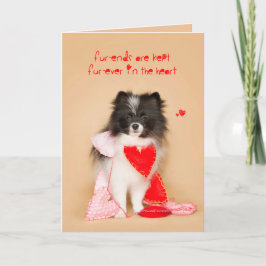 Vrienden voor altijd Pommeren Puppy Valentijn Feestdagen Kaart