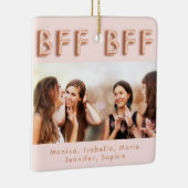 Vrienden voor altijd roos gouden roze BFF foto Keramisch Ornament (Rechts)