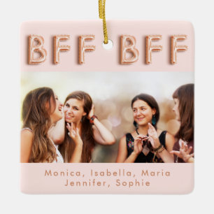 Vrienden voor altijd roos gouden roze BFF foto Keramisch Ornament