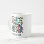 Vrienden voor altijd Typografie met namen Koffiemok (Voorkant links)