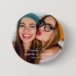 Vrienden voor altijd   upload foto voeg namen toe  ronde button 5,7 cm