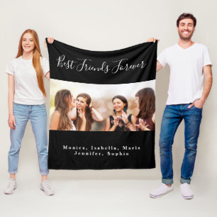 Vrienden voor altijd zwarte foto's van BFF Fleece Deken